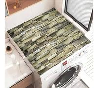 Highdi Housse de Protection pour Machine à Laver Top, Imprimé Galet Coussin de Machine à Laver Antidérapant, Tapis de Protection pour Dessus Sèche-Linge Séchage Rapide (Kaki 2,50x60cm)