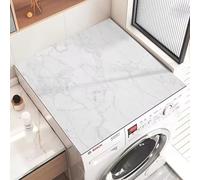 Highdi Housse de Protection pour Machine à Laver Top, Marbre Simple Coussin de Machine à Laver Antidérapant Housse de Machine à Laver pour Machine à Laver Ou Sèche-Linge (Marbre 4,40x40cm)