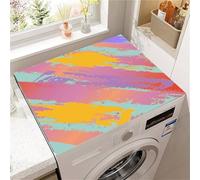 Highdi Housse de Protection pour Machine à Laver Top, Série Thématique Tie-dye Coussin de Machine à Laver Antidérapant, Tapis de Protection pour Dessus Sèche-Linge Buanderie (Rose,40x50cm)