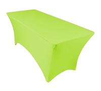 Highdi Housse de Table en Spandex, Nappe Rectangulaire Fitted Nappe Extensible Lavable en Machine Couverture de Table pour Conférences Mariage Banquet Fête (Pomme Verte,6FT)