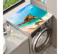 Highdi Housse Machine a Laver Coussin de Antidérapant, Contre Les Rayures Protection Machine a Laver Universelle Douce et Découpable pour Sèche-Linge, Cuisines,Bains (Motif tortue 9,30x40cm)