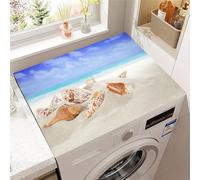 Highdi Housse Machine a Laver Coussin de Antidérapant, Imprimé vague Protection Machine a Laver Universelle Douce et Découpable pour Sèche-Linge, Cuisines,Bains (Coquillage,50x50cm)