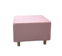 Highdi Housse Ottomane Housses de Pouf Extensible Carrées, Housse de Repose-Pieds Protecteur de Meubles Housse de Tabouret avec Fond Élastique Antidérapante Lavable (M,Jacquard Rose)