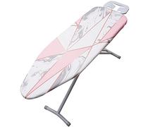 Highdi Housse Table à Repasser Élastique 140x50cm, Housse de Table à Repasser Rembourrée Contre la Chaleur, Motif Marbre Housse de Repassage avec Tissu de Protection (Rose Marbré,140x50cm)
