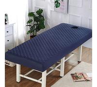 Highdi Housse Table de Massage avec Trou pour Le Visage, Doux Elastique, Table de Massage Drap-Housse Lavable Réutilisables pour Spa, Table de Massage, Lit de Massage (80x190cm,Bleu Marine)