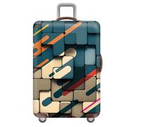 Highdi Housse Valise, 3D Science-Fiction Housse de Valise Elastique, Housse Protection Valise Lavable, Housse de Bagage Portable, Adaptée aux Bagages S-XL (Vert,XL (30-32 Pouces))