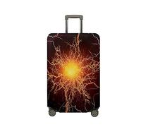 Highdi Housse Valise et Housse de Valise Elastique, Éclair Housse Protection Valise Réutilisable Lavable, Housse de Bagage Portable aux Bagages S-XL (Couleur Orange 1,L (26-28 Pouces))