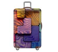 Highdi Housse Valise, Impression Technologique Colorée Housse de Valise Elastique, Housse Protection Valise Lavable, Housse de Bagage Portable, Adaptée aux Bagages S-XL (Coloré,M (22-24 Pouces))