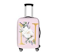Highdi Housse Valise, Lettres de Fleurs Roses Housse de Valise Elastique, Housse Protection Valise Lavable, Housse de Bagage Portable, Adaptée aux Bagages S-XL (couleurN,XL (30-32 Pouces))