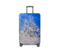 Highdi Housse Valise, Monde de Neige Housse de Valise Elastique, Housse Protection Valise Réutilisable Lavable, Housse de Bagage Portable, Adaptée aux Bagages S-XL (Arbres,S (18-20 Pouces))