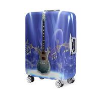 Highdi Housse Valise Motif de Musique de Guitare, 18-32 Pouces Anti-Poussière Housse de Valise Elastique,Housse Protection Valise Réutilisable, Housse de Bagage Portable (Musique,S)