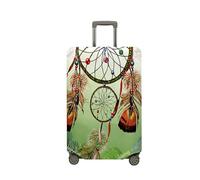 Highdi Housse Valise Thème Attrape-Rêves Housse de Valise Elastique, Housse Protection Valise Lavable, Housse de Bagage Portable, Adaptée aux Bagages S-XL (Vert,XL (30-32 Pouces))