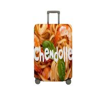 Highdi Housse Valise Thème Gourmand Housse de Valise Elastique, Housse Protection Valise Réutilisable Lavable, Housse de Bagage Portable, Adaptée aux Bagages S-XL (Spaghetti,XL (30-32 Pouces))