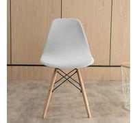 Highdi Housses de Chaise de Salle à Manger Scandinaves, Housse de Chaise en Velours Extensible Luxe, Couverture de Chaise sans Accoudoirs pour Cuisine, Salon, Bureau (Gris Clair,2 Pieces)