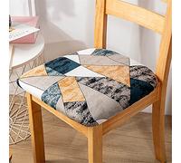 Highdi Housses de Siège de Chaise, Lot de 1,2,4 ou 6 Housse de Chaise Spandex Stretch Lavable Universelle Amovible Housse Assise Chaise, pour Salle à Manger, Hôtel (Histoire,6 pièces)