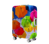Highdi Impression de Parapluie Housse Valise,18-32 Pouces Housse de Valise Elastique, Housse Protection Valise Réutilisable, Housse de Bagage Portable, Adaptée Bagages S-XL (Coloré,S)