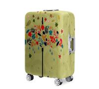 Highdi Impression de Parapluie Housse Valise,18-32 Pouces Housse de Valise Elastique, Housse Protection Valise Réutilisable, Housse de Bagage Portable, Adaptée Bagages S-XL (Plantes,S)