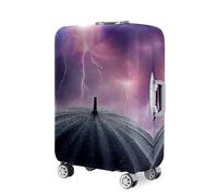 Highdi Impression de Parapluie Housse Valise,18-32 Pouces Housse de Valise Elastique, Housse Protection Valise Réutilisable, Housse de Bagage Portable, Adaptée Bagages S-XL (Violet,L)
