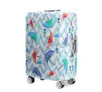 Highdi Impression de Parapluie Housse Valise,18-32 Pouces Housse de Valise Elastique, Housse Protection Valise Réutilisable, Housse de Bagage Portable, Adaptée Bagages S-XL (Feuilles Vertes,XL)