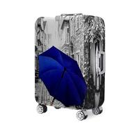 Highdi Impression de Parapluie Housse Valise,18-32 Pouces Housse de Valise Elastique, Housse Protection Valise Réutilisable, Housse de Bagage Portable, Adaptée Bagages S-XL (Gris,L)