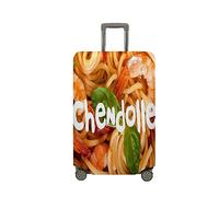 Highdi Impression Gourmande Housse Valise et Housse de Valise Elastique, Housse Protection Valise Lavable, Housse de Bagage Portable, Adaptée aux Bagages S-XL (Spaghetti,XL (30-32 Pouces))