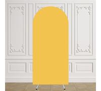 Highdi Mariage Couverture de Toile de Fond d'Arche, Housse de Toile de Fond Élasthanne Lavable pour Mariage Fête Anniversaire, Banquet, Décoration (2.1x4.9ft(65x150cm),Jaune)