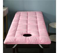 Highdi Matelas de Lit de Beauté avec Trou pour Le Visage, Pliable Doux Conforts Matelas Salon de Beauté à Tête Carrée pour Spa, Table de Massage, Lit de Massage (80x185cm,Rose)