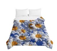 Highdi Microfibre Bedding Couette, 2.5 Tog Couette Ete 3D Marguerite, Lavable et Poids Léger Grande Jetés de Lit pour Lits Simple et Double Personnes (Marguerite 3,200x230cm)