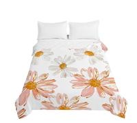 Highdi Microfibre Bedding Couette, 2.5 Tog Couette Ete 3D Marguerite, Lavable et Poids Léger Grande Jetés de Lit pour Lits Simple et Double Personnes (Marguerite 2,200x230cm)