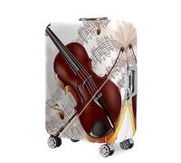 Highdi Motif Musical 3D Housse Valise,18-32 Pouces Housse de Valise Elastique, Housse Protection Valise Réutilisable, Housse de Bagage Portable, Adaptée Bagages S-XL (Musique,XL)