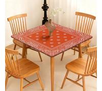 Highdi Nappe de Table Lavable, Carrée, avec Bord Élastique, pour Jardin, Intérieure et Extérieure, Résistante Aux Intempéries, Anti Taches, Motif Cachemire 3D (Motif D-4,170x170cm)