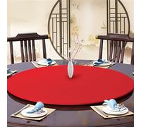 Highdi Nappe Ronde avec Bord Élastique, Cocktail Nappe de Table Anti-Tache Antidérapante Nappe Jardin Exterieur Protection Table Ronde Extensible pour Cafe Cuisine Fête Table (160cm,Grand Rouge)