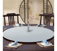 Highdi Nappe Ronde avec Bord Élastique, Cocktail Nappe de Table Anti-Tache Antidérapante Nappe Jardin Exterieur Protection Table Ronde Extensible pour Cafe Cuisine Fête Table (160cm,Gris Clair)