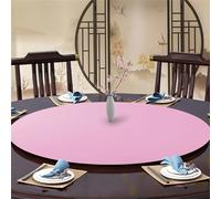 Highdi Nappe Ronde avec Bord Élastique, Cocktail Nappe de Table Anti-Tache Antidérapante Nappe Jardin Exterieur Protection Table Ronde Extensible pour Cafe Cuisine Fête Table (160cm,Rose)