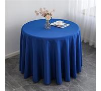 Highdi Nappe Ronde Polyester Lavable, Nappe de Table Hôtel Banquet Anti-Taches Couverture de Table pour Jardin Mariage Fête d'anniversaire Décor (220cm,Bleu Saphir)