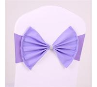 Highdi Noeud Chaise Mariage, Housse de Chaise Mariage Noeuds de Chaise Elastique Pas Besoin d'être Lié Décor pour Fête, Banquet, Hôtel, Réception (10PC,Violet Clair)