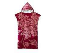 Highdi Poncho de Bain Adulte Microfibre, Poncho de Plage à Changement Léger et à Séchage Rapide Serviette de Plage Peignoir de Piscine pour Hommes Femmes (Rouge,75x110cm)