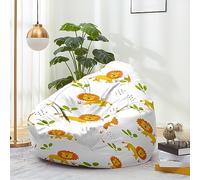 Highdi Pouf Poire Housse de Pouf pour Enfants Adultes, Rangement de Jouets Stockage, Grande Pouf pour Fauteuil Poire Déco pour Salon Intérieur Extérieur -3D Animaux (100x120cm,Lion)