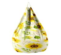 Highdi Pouf Poire Housse de Pouf pour Enfants Adultes, Rangement de Jouets Stockage, Grande pour Fauteuil Poire Déco pour Salon Intérieur Extérieur -Feuille Tournesol (Jaune,90x110cm)