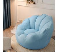 Highdi Pouf Poire Housse de Pouf pour Enfants Adultes sans Remplissage, Fleurs Pétale Filles Rangement de Jouets Stockage, Pouf Fauteuil Poire Salon Intérieur Extérieur (Bleu,Child- 70x60cm)