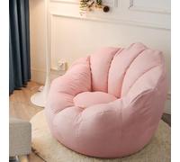 Highdi Pouf Poire Housse de Pouf pour Enfants Adultes sans Remplissage, Fleurs Pétale Filles Rangement de Jouets Stockage, Pouf Fauteuil Poire Salon Intérieur Extérieur (Rose,Child- 70x60cm)