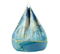 Highdi Pouf Poire Housse de Pouf, Rangement de Jouets Stockage, Grande Portable pour Fauteuil Poire Déco pour Salon Intérieur Extérieur -Marbre Doré (Bleu,70x80cm)