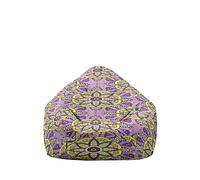 Highdi Pouf Poire sans Mandala Remplissage Adulte et Enfants,Pouf Salon Fauteuil & Canapé Uniquement Housse Sac Haricots pour Décoration de la Chambre (Violet,L:90x110cm)