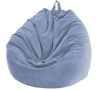Highdi Pouf Salon pour Adulte 100 x 120 cm（sans Remplissage）- Velours Côtelé Housse de Pouf pour Intérieur et Extérieur, Bleu Foncé Kids Bean Bag Cover pour Salon
