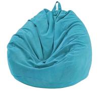 Highdi Pouf Salon pour Adulte 100 x 120 cm（sans Remplissage）- Velours Côtelé Housse de Pouf pour Intérieur et Extérieur, Bleu Ciel Kids Bean Bag Cover pour Salon