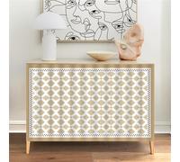 Highdi Rideau Armoire Cuisine Courts, Meuble Rideau Cache Placard Anti Poussière Auto-Adhésif sans Perçage pour sous Evier, Cuisine Porte de Placard, Étagères (Classique 5,80 * 140cm)