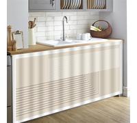 Highdi Rideau Court Cuisine Meuble Moderne, Anti-poussière Rideau Occultant pour Petites Fenêtres Chambre Placard Rideaux D'armoire À Chaussures (Moderne 2,L140xH100cm)