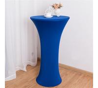 Highdi Stretch Housse Mange Debout, Table Mange Debout Extensibles en Spandex Housse de Table Haute Ronde Cocktail pour Mariage, Banquet, Anniversaire, Fête (Bleu Saphir,Ф60cm)