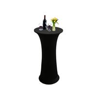 Highdi Stretch Housse Mange Debout, Table Mange Debout Extensibles en Spandex Housse de Table Haute Ronde Cocktail pour, Mariage, Banquet, Anniversaire, Fête (60cm,Noir)