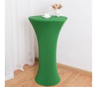 Highdi Stretch Housse Mange Debout, Table Mange Debout Extensibles en Spandex Housse de Table Haute Ronde Cocktail pour Mariage, Banquet, Anniversaire, Fête (Vert foncé,Ф60cm)